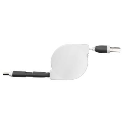 Branded Promotional 3-IN-1 RETRACTABLE CHARGER CABLE SNAKE Cable From Concept Incentives.