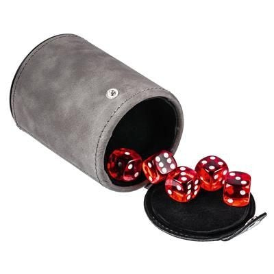 Branded Promotional BETEROU DICE CUP with 5 Dice Dice Cube Shaker From Concept Incentives.