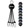 Branded Promotional PUHALANI 3-IN-1 CHARGER CABLE with Light Cable From Concept Incentives.