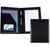 Branded Promotional BELLUNO PU A5 CONFERENCE FOLDER in Black Conference Folder From Concept Incentives.