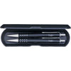 Branded Promotional CHICAGO WRITING SET in Black Pen Set From Concept Incentives.