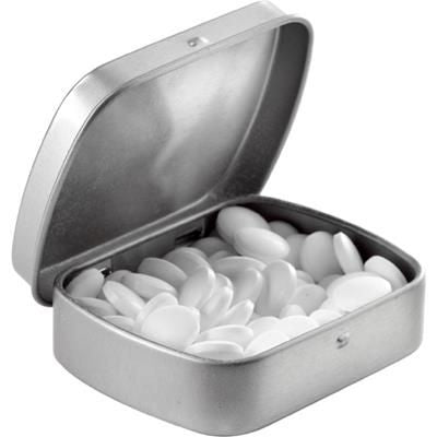 Branded Promotional MINTS TIN in Silver Mints From Concept Incentives.