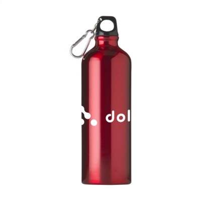 Branded Promotional ALUMAXI 750 ML ALUMINIUM METAL WATER BOTTLE in Red Sports Drink Bottle From Concept Incentives.