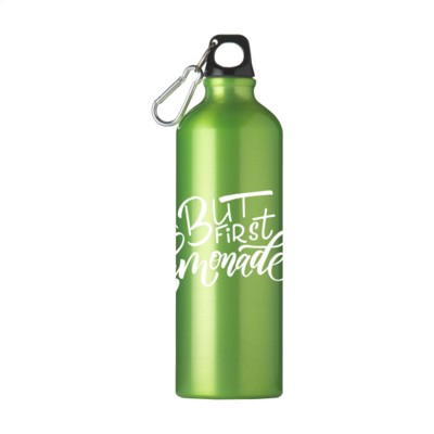 Branded Promotional ALUMAXI 750 ML ALUMINIUM METAL WATER BOTTLE in Green Sports Drink Bottle From Concept Incentives.