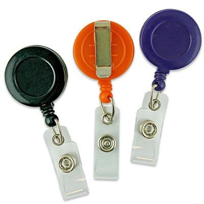 Branded Promotional ROUND BADGE-REEL Pull Reel Pass Holder From Concept Incentives.