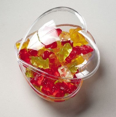 Branded Promotional JUMBO HEART SHAPE 2 PIECE CONTAINER in Clear Transparent Box From Concept Incentives.