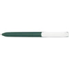 Branded Promotional PURE SOFT WHITE CLIP TWIST PLASTIC BALL PEN in Dark Green Pen From Concept Incentives.