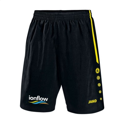 Branded Promotional JAKO SHORT TURIN CHILDRENS SPORTSPANTS in Black & Yellow Shorts From Concept Incentives.