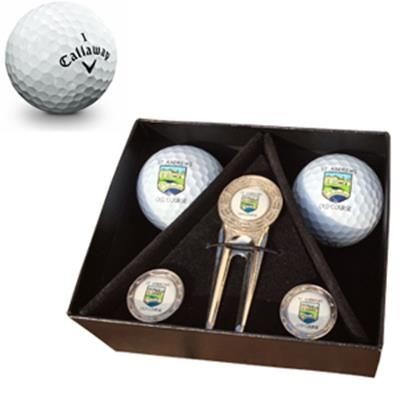 Branded Promotional CALLAWAY SUNNINGDALE GOLF GIFT BOX Golf Gift Set From Concept Incentives.