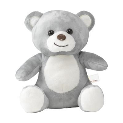 Branded Promotional BILLY BEAR MINI SIZE in Grey Soft Toy From Concept Incentives.