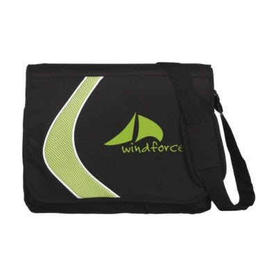 Branded Promotional BOOMERANG DOCUMENT BAG in Green Bag From Concept Incentives.