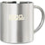 Branded Promotional ISO STAINLESS STEEL METAL MUG in Silver Mug From Concept Incentives.