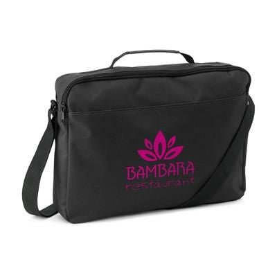 Branded Promotional METRO DOCUMENT BAG in Black Bag From Concept Incentives.