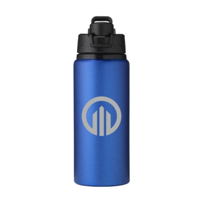 Branded Promotional ALUMINIUM METAL URBAN DRINK BOTTLE in Blue Sports Drink Bottle From Concept Incentives.