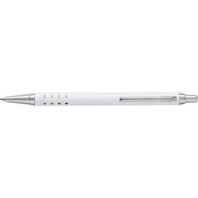 Branded Promotional ALUMINIUM METAL BALL PEN in White Pen From Concept Incentives.