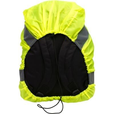 Branded Promotional NYLON HIGH VISIBILITY ELASTICATED BAG COVER in Yellow Bag Cover From Concept Incentives.