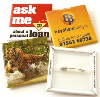 Branded Promotional SQUARE BADGE Badge From Concept Incentives.