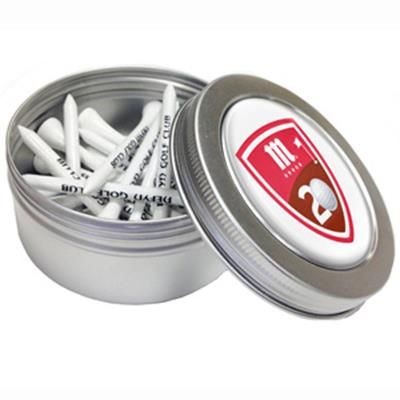 Branded Promotional VERONA GOLF TIN OF GOLF TEE 54MM GOLF TEE Golf Gift Set From Concept Incentives.