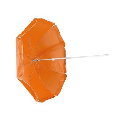 Branded Promotional PARASOL in Orange Parasol Umbrella From Concept Incentives.
