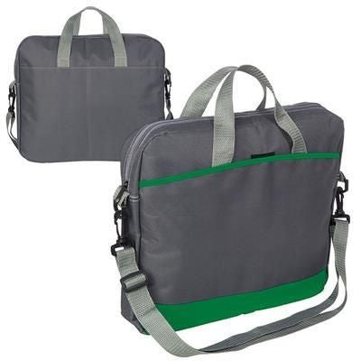 Branded Promotional FERROL LAPTOP BAG in Green Bag From Concept Incentives.