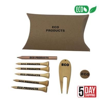 Branded Promotional KRAFT ECO PILLOW PACK Golf Tee Pack From Concept Incentives.