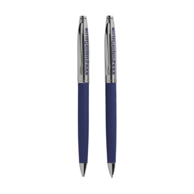 Branded Promotional MASTERMIND WRITING SET in Blue Pen Set From Concept Incentives.