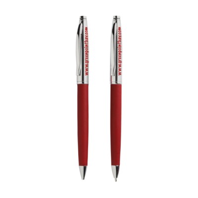 Branded Promotional MASTERMIND WRITING SET in Red Pen Set From Concept Incentives.