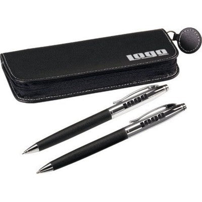 Branded Promotional MASTER MIND WRITING SET in Black Pen Set From Concept Incentives.