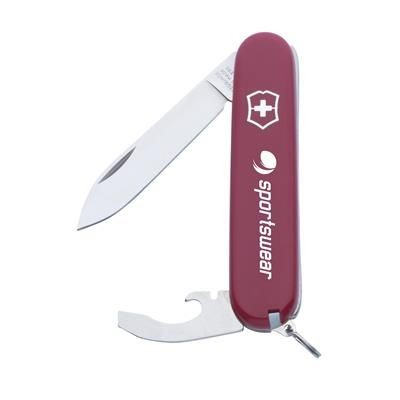 Branded Promotional VICTORINOX BANTAM KNIFE in Red Knife From Concept Incentives.