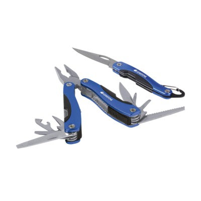 Branded Promotional CRUSADER SURVIVAL SET in Blue Multi Tool From Concept Incentives.
