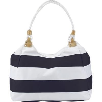 Branded Promotional NAUTICA TRAVEL BAG in Blue & White Stripe Bag From Concept Incentives.