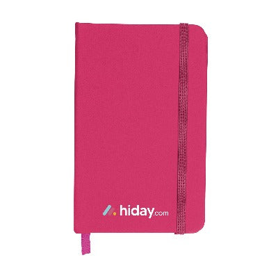 Branded Promotional POCKET NOTE BOOK A6 in Pink Note Pad From Concept Incentives.