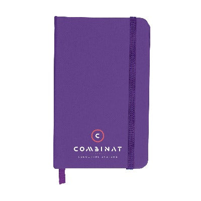 Branded Promotional POCKET NOTE BOOK A6 in Purple Note Pad From Concept Incentives.