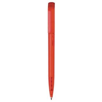 Branded Promotional ESPACE FROST TWIST ACTION PLASTIC BALL PEN in Red Pen From Concept Incentives.