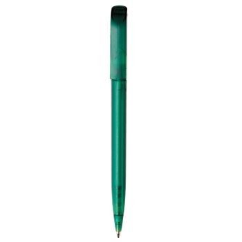 Branded Promotional ESPACE FROST TWIST ACTION PLASTIC BALL PEN in Green Pen From Concept Incentives.