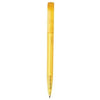 Branded Promotional ESPACE FROST TWIST ACTION PLASTIC BALL PEN in Yellow Pen From Concept Incentives.