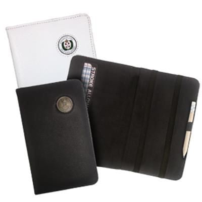 Branded Promotional ENAMEL LEATHER SCOREMASTER Golf Scorecard From Concept Incentives.