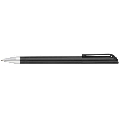 Branded Promotional ESPACE EXTRA SILVER TIP TWIST ACTION FROSTED PLASTIC BALL PEN with Silver Nose Cone Pen From Concept Incentives.