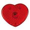 Branded Promotional HEART SHAPE FLASHING REFLECTOR LIGHT in Red Reflector From Concept Incentives.