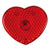 Branded Promotional HEART SHAPE FLASHING REFLECTOR LIGHT in Red Reflector From Concept Incentives.