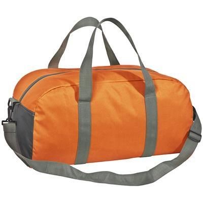 Branded Promotional GASPAR SPORTS BAG in Orange Bag From Concept Incentives.