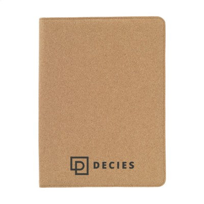 Branded Promotional ECO CONFERENCE CORK A4 FOLDER in Natural Conference Folder From Concept Incentives.