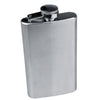 Branded Promotional FRESNO SILVER STAINLESS STEEL METAL HIP FLASK in Silver Hip Flask From Concept Incentives.