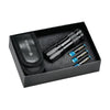 Branded Promotional NINE LIGHT POCKET TORCH in Black Torch From Concept Incentives.