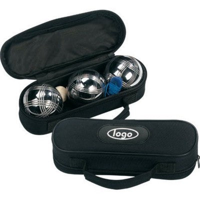 Branded Promotional TRIO BOULES GAME SET in Black Boules Game Set From Concept Incentives.