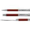 Branded Promotional BORMANO WOOD PEN SET in Silver & Brown Pen Set From Concept Incentives.