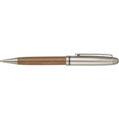 Branded Promotional BAMBOO BALL PEN with Metal Trim Pen From Concept Incentives.