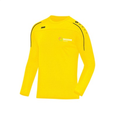 Branded Promotional JAKO¬Æ SWEATER CLASSICO CHILDRENS in Yellow Jacket From Concept Incentives.