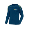 Branded Promotional JAKO SWEATER CLASSICO CHILDRENS in Blue & Yellow Jacket From Concept Incentives.