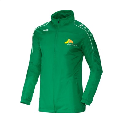 Branded Promotional JAKO¬Æ RAINCOAT TEAM CHILDRENS in Green Jacket From Concept Incentives.